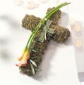 Floristik24 Croix en mousse florale Vert 42cm 4pcs Pour arrangement funéraire