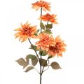 Floristik24 Fleur décorative dahlia, décoration automne, fleur de soie orange 55cm Ø9 / 11cm