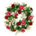 Floristik24 Couronne de fleurs avec pâquerettes Ø 28 cm abricot