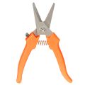 Ciseaux à fleurs en acier inoxydable et manche orange 19 cm pour floristique | Floristik24.fr