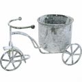 Floristik24 Pot de fleur vélo métal vintage blanchi à la chaux 24×13×14cm