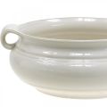 Floristik24 Cache-pot avec anse cache-pot en céramique blanc Ø26.5cm