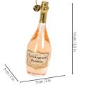 Set de suspensions de Noël en verre - Bouteille et flûte de champagne, 14cm, couleur dorée | Floristik24.fr
