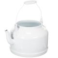 Floristik24 Cache-pot décoratif en métal blanc en forme de théière, style vintage, 27x20,5 cm