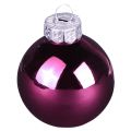 Boules de sapin de Noël boules de sapin en verre Berry Mix Ø5cm 24 pcs Berry rose beige crème brillant | Floristik24.fr