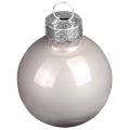 Boules de sapin de Noël en verre vert nacre gris Ø5cm 24 pcs | Floristik24.fr