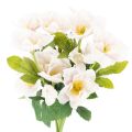 Floristik24 Bouquet de Fleurs Artificielles Hellébores Blancs et Roses 35 cm