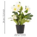 Rose de Noël artificielle, plante en pot, décoration de table, 34 cm | Floristik24.fr