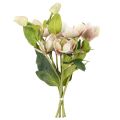 Décoration de Noël : roses artificielles, bouquet de 4 roses de 30 cm. | Floristik24.fr