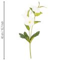 Bouquet de roses artificielles blanches décoratives de Noël, 40 cm, lot de 4 | Floristik24.fr