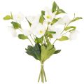 Bouquet de roses artificielles blanches décoratives de Noël, 40 cm, lot de 4 | Floristik24.fr