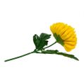 Chrysanthème jaune artificiel Ø7cm L18cm