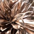Fleur artificielle Dahlia tige longue 75 cm fleurs métalliques champagne | Floristik24.fr