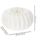 Citrouille en papier alvéolé blanche 24 cm, idéale pour compositions de fleurs séchées et déco d'automne, lot de 4 | Floristik24.fr