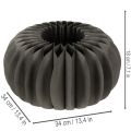 Citrouille en papier alvéolé noir 34 cm diamètre lot de 2 | Floristik24.fr
