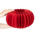 Décoration en papier alvéolé forme citrouille 34cm rouge (lot de 2) | Floristik24.fr