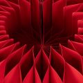 Décoration en papier alvéolé forme citrouille 34cm rouge (lot de 2) | Floristik24.fr