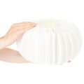 Boule décorative papier en forme de citrouille 34 cm blanche 2 pièces | Floristik24.fr