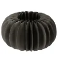 Floristik24 Citrouille en papier alvéolé gris foncé 24 cm - Lot de 4