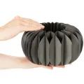Citrouille en papier alvéolé gris foncé 24 cm - Lot de 4 | Floristik24.fr