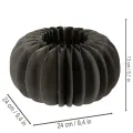 Citrouille en papier alvéolé gris foncé 24 cm - Lot de 4 | Floristik24.fr