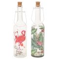 Floristik24 Bouteille décorative LED flamant rose 37,5 cm blanc chaud (lot de 2)