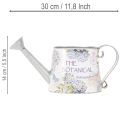 Arrosoir décoratif en métal, motif hortensia vintage, 30 x 11 x 14,5 cm | Floristik24.fr