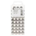 Perles décoratives argentées métalliques 14 mm - Lot de 35 | Floristik24.fr