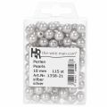 Perles décoratives argentées 10 mm - Lot de 115 | Floristik24.fr
