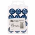 Perles décoratives bleues en plastique Ø2 cm - Lot de 12 | Floristik24.fr