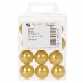 Set de 12 Perles Décoratives en Plastique Doré Ø2 cm | Floristik24.fr