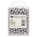 Perles décoratives en plastique argenté Ø8 mm – Lot de 250 | Floristik24.fr