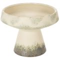 Floristik24 Coupe décorative en céramique crème et vert gris Ø20cm H16cm