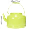 Deko théière en métal, pomme vert Ø20cm, décoration intérieure et cache-pot | Floristik24.fr