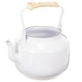 Floristik24 Pot de fleurs décoratif en métal blanc, style shabby chic, Ø 8,6 cm, H 16 cm, style vintage.