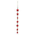 Floristik24 Guirlande décorative en métal étoiles 62cm Rouge