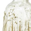 Floristik24 Vase décoratif en verre à décor de gypsophile véritable Ø9,5cm H18cm