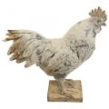 Coq déco pour jardin figurine décorative aspect pierre H26cm