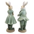 Déco lapin paire de lapins figurines vintage H40cm 2pcs