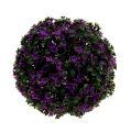 Floristik24 Boule décorative violette en fleurs boule végétale artificielle Ø15cm 1pc
