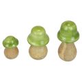 Floristik24 Champignons déco bois champignons en bois vert clair brillant H6/8/10cm lot de 3