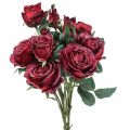Floristik24 Roses déco roses artificielles rouges fleurs en soie 50cm 3pcs