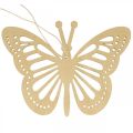 Floristik24 Déco papillons déco cintre beige/rose/jaune 12cm 12pcs