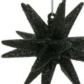 Floristik24 Déco étoiles mica noir 7,5cm 8pcs