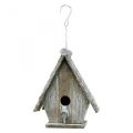 Nichoir décoratif à suspendre Birdhouse Deco Gris H22cm