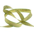 Floristik24 ruban décoratif Christmas Green-Gold 15mm 20m