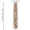 Ruban en fausse fourrure, ruban décoratif, long, doux, 10 x 140 cm, lot de 3 | Floristik24.fr