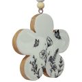 Floristik24 Cintre décoratif coeur fleur papillon blanc naturel 9cm 3pcs