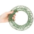 Couronne en maille métallique verte 19 cm pour décoration intérieure - Lot de 2 | Floristik24.fr
