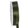 Floristik24 Ruban en taffetas vert mousse 10 mm x 50 m pour décoration et emballage